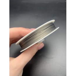 Тросик ювелирный, серебристый, толщина 0,3 мм, 10 м/катушка