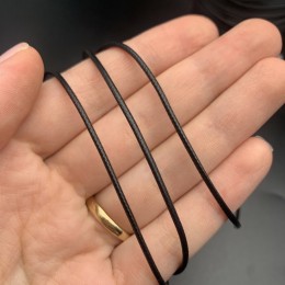 Шнур кожзаменитель, чёрный, шамбала, 1мм, цена за метр