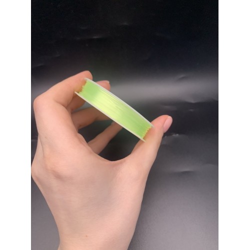 Леска-резинка, жёлтая (лимонная), для плетения браслетов, толщина 0,8 мм, 5 м/катушка