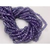 Каменные бусины, Цирконий кубический, (т.н. Циркон), лавандовый кристалл, рондель, огранка, 3х2 мм, длина нити 38 см