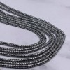 Каменные бусины, Гематит синтетический, серебро, размер 4х1 мм, длина нити 38 см