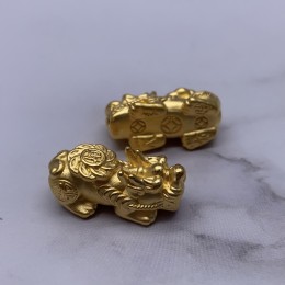 Пияо №45, Серебро с позолотой, 22 х 8 мм, цена за 1 шт