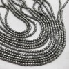 Каменные бусины, Гематит синтетический, серебро, матовый, шарик огранка, размер 2 мм, нить 38 см