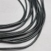 Каменные бусины, Гематит синтетический, темное серебро, шайба, размер 2х1 мм, нить 38 см