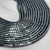 Каменные бусины, Гематит синтетический, темное серебро, шайба, размер 3х2 мм, нить 38 см