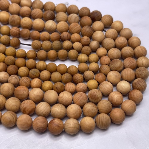 Деревянные бусины, светло-коричневый, шарик, 10 мм, длина нити 38 см