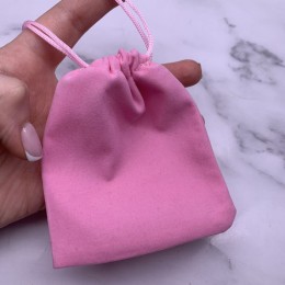 Мешочек, бархат, размер 11,5 х 9,5 см, розовый
