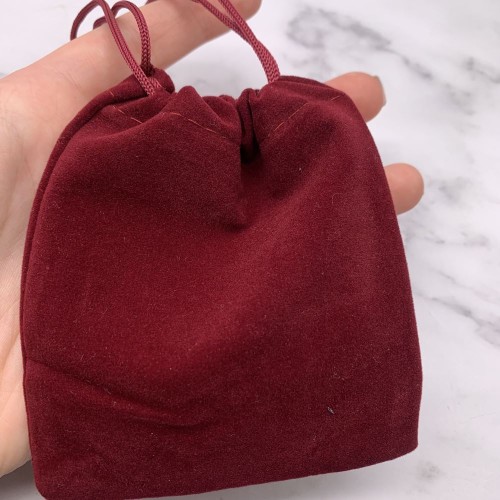 Мешочек, бархат, размер 11,5 х 9,5 см, бордовый