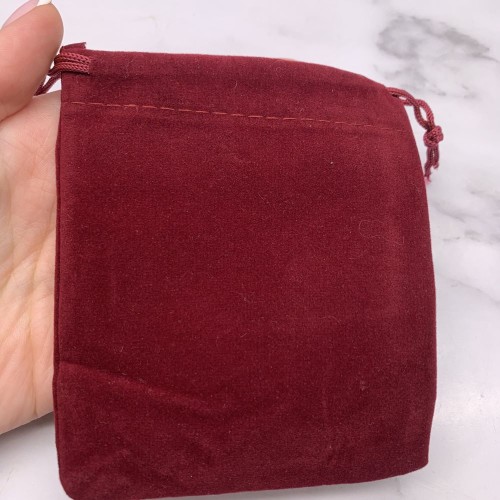 Мешочек, бархат, размер 11,5 х 9,5 см, бордовый