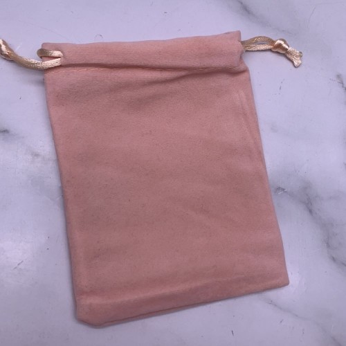 Мешочек, велюр, размер 11,5 х 9,5 см, персиковый