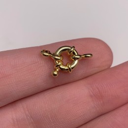 Замочек, штурвал, латунь, под золото, 9 мм, цена за 1 шт