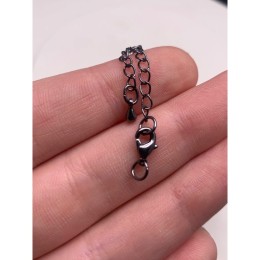 Карабин, замочек, вороненая сталь, 9 мм, с удлинителем 50 мм, подвеска капля, цена за 1 шт