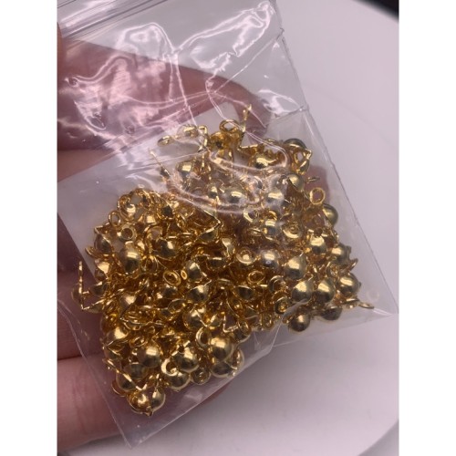 Каллоты, скуфейки, люкс, качество ААА, латунь под золото, 4 мм, цена за 100 шт