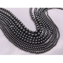 Каменные бусины, Терагерц, шарик гладкий, 2 мм, длина нити 38 см