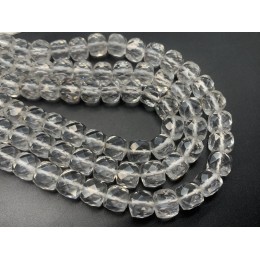 Каменные бусины, Горный Хрусталь, кубик, огранка, 8х8 мм, длина нити 19 см