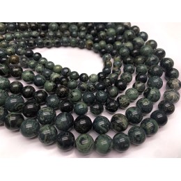 Каменные бусины, Яшма Камбаба (крокодиловая), шарик гладкий, 10-10,5 мм, длина нити 38 см