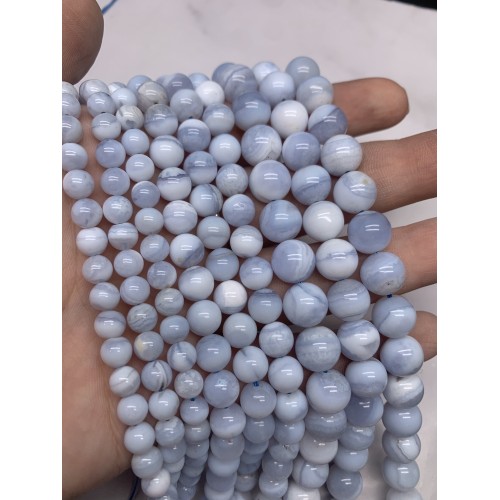 Каменные бусины, Сапфирин, шарик, гладкий, 10 мм, длина нити 19 см