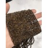 Каменные бусины, Бронзит, шарик огранка, 2 мм, длина нити 38 см