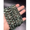 Каменные бусины, Серафинит, Клинохлор, люкс, шарик гладкий, размер 7 мм,  длина нити 19 см