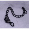 Карабин, замочек, вороненая сталь, 10 мм, с соединительным колечком, с удлинителем 50 мм, подвеска капля, цена за 1 шт