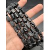 Каменные бусины, Турмалин, чёрный, Шерл, не обработанный, фриформы, 9-11 мм, длина нити 38 см