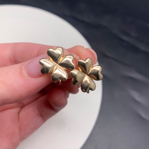 Швензы, клевер, латунь, цвет золото, размер 18х10 мм