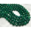 Каменные бусины, Халцедон, изумрудный, тонированный, шарик огранка, 10 мм, длина нити 38 см