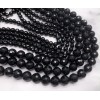 Каменные бусины, Агат, чёрный, шарик, ювелирная огранка, 10 мм, длина нити 38 см