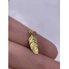 Подвеска "Перо", из серебра 925 пробы, с позолотой, размер 19х16 мм, цена за 1 шт.