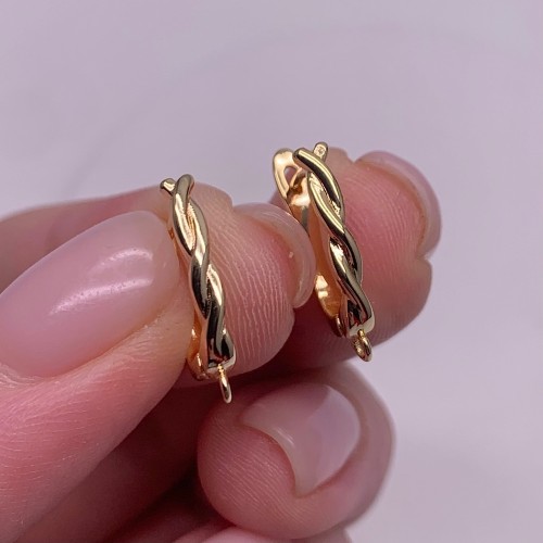 Швензы, латунь, цвет золото, размер 17х11 мм 17845