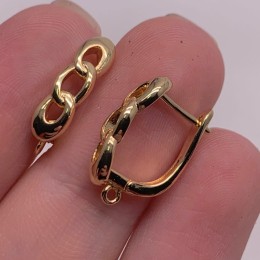 Швензы, латунь, цвет золото, размер 18х12 мм