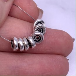 Разделитель, бублик, тайское серебро, размер 10х2,5 мм, цена за 1 шт.