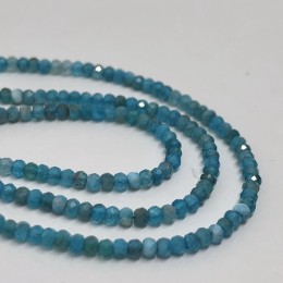 Каменные бусины, Апатит (люкс), огранка, рондель 2x3 мм, нить 38 см