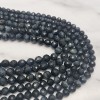 Каменные бусины, Соколиный глаз, синий, люкс, ювелирная огранка, шарик 8 мм, длина нити 38 см