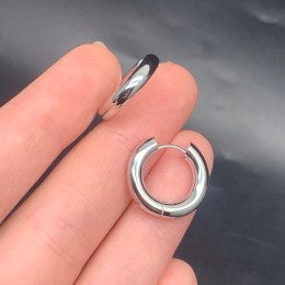 Швензы, конго, круглые, родий/латунь, цвет серебро, размер 18х4 мм