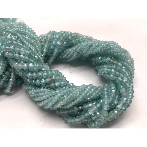 Каменные бусины, Апатит, люкс, рондель, огранка, 2х3 мм, длина нити 38 см