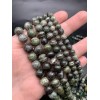 Каменные бусины, Змеевик, шарик гладкий, 11,8-12 мм, длина нити 38 см