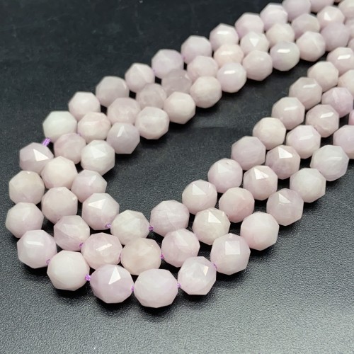 Каменные бусины, Кунцит, люкс, шарик, в крупной огранке, 8,5 мм, нить 19 см