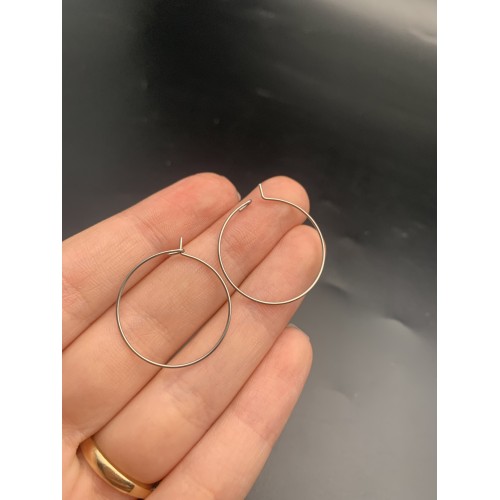 Швензы, латунь/родий, размер 25 мм