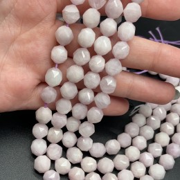Каменные бусины, Кунцит, люкс, шарик, в крупной огранке, 8,5 мм, нить 38 см