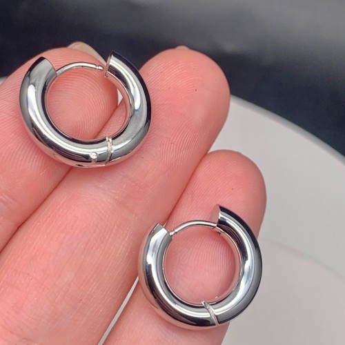 Швензы, конго, круглые, родий/латунь, цвет серебро, размер 20х4 мм