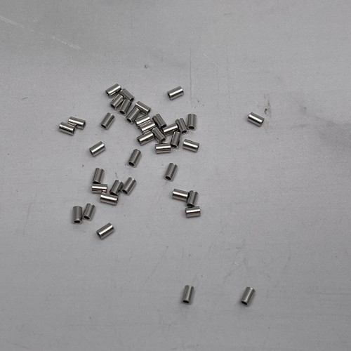 Кримпы, родированное серебро 925, 0,8х1,5 мм, цена за 1 грамм