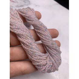 Каменные бусины, Берилловый Микс, шарик огранка, 2 мм, длина нити 38 см