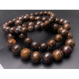 Каменные бусины, Австралийский огненный Опал, опал Болдера, люкс, шарик гладкий, 8 мм, длина нити 19 см, 23 бусины