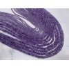 Каменные бусины, Аметист, огранка, рондель 1,5х2 мм, длина нити 38 см