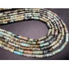 Каменные бусины, Африканская Бирюза, трубочки, 13х4 мм, длина нити 38 см