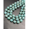 Каменные бусины, Амазонит, ювелирная огранка 10х8,5 мм, длина нити 38 см