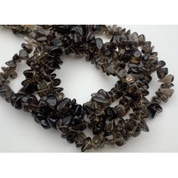 Каменные бусины, Раухтопаз, Дымчатый Кварц, фриформы, 7х10 мм, длина нити 38 см