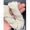 Каменные бусины, Коралл, белый, шарик гладкий, 4 мм, длина нити 38 см