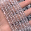 Каменные бусины, Горный Хрусталь, люкс, рондель, ювелирная огранка, 6х3 мм, длина нити 38 см